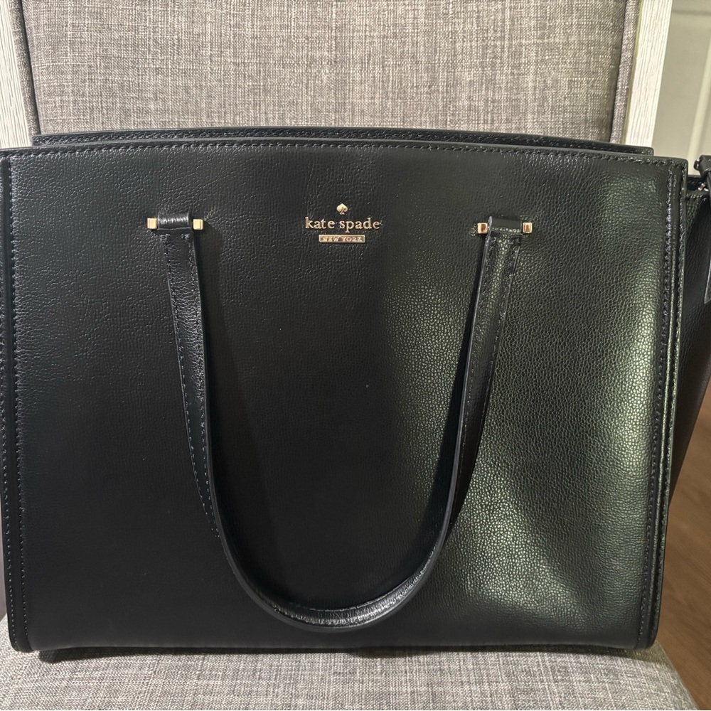 Kate Spade Black Pebbled Leather Tote